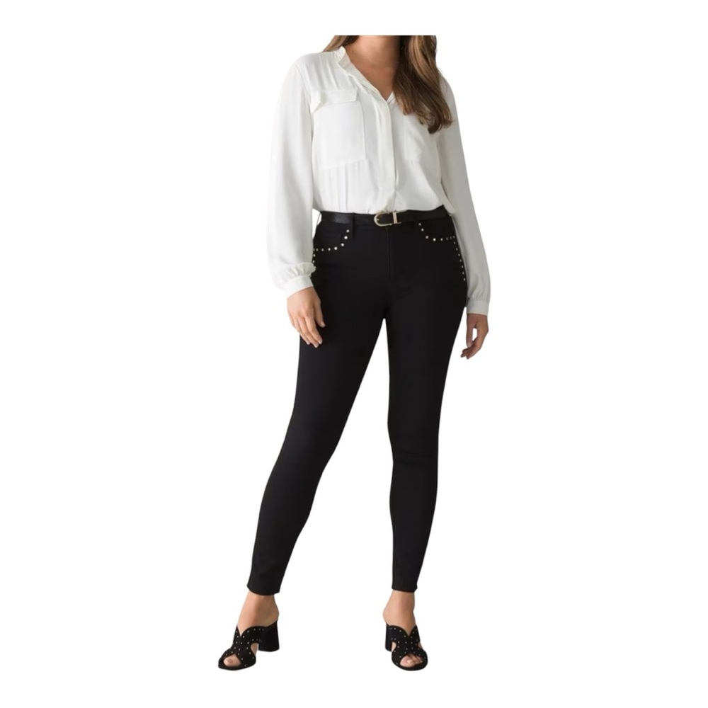 NWT New White House Black Market Sculpt High Rise Skinny Ankle Jeans 10L Curvy
